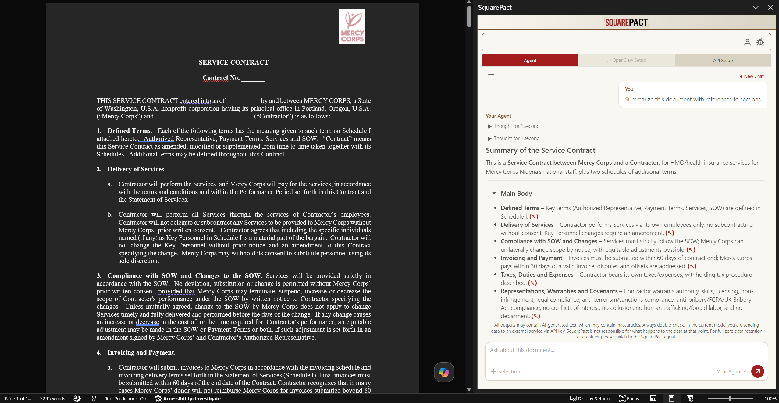 Bring Your Own AI to Word: SquarePact Now Works with Your OpenAI, Claude, or Gemini API Key